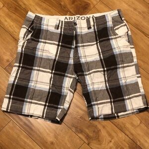 Arizona Jean Company Mens Plaid Shorts 42